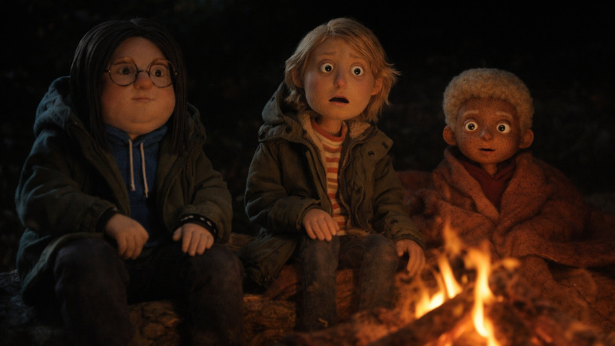 Three Teenagers in the Forest